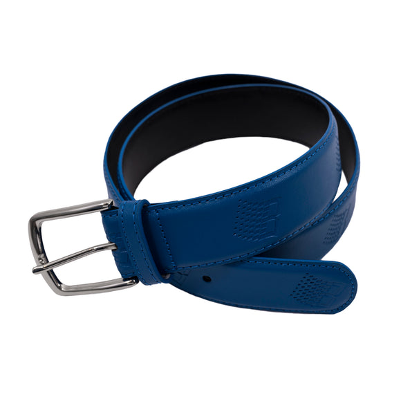 Bronze 56k Logo Leather Belt Blue